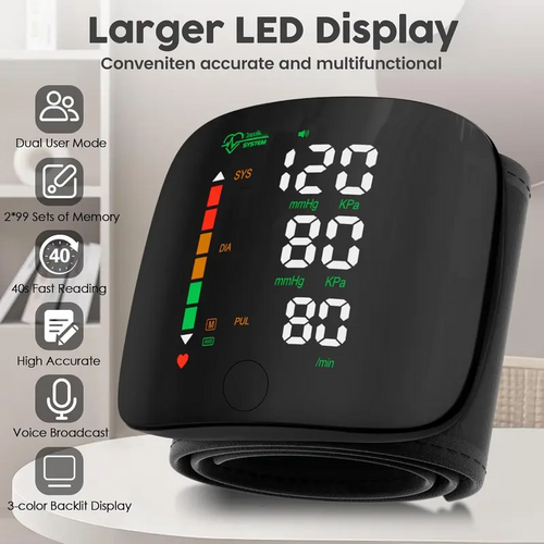 NESLEMY™ Wrist Blood Pressure Monitor—Health Monitoring Adjustable