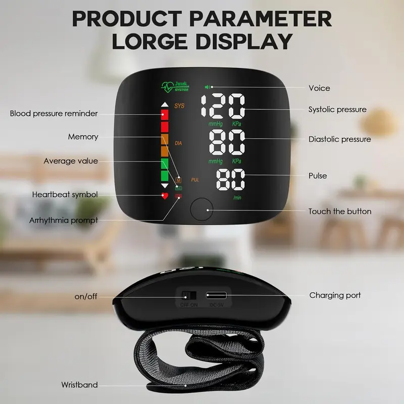 NESLEMY™ Wrist Blood Pressure Monitor—Health Monitoring Adjustable