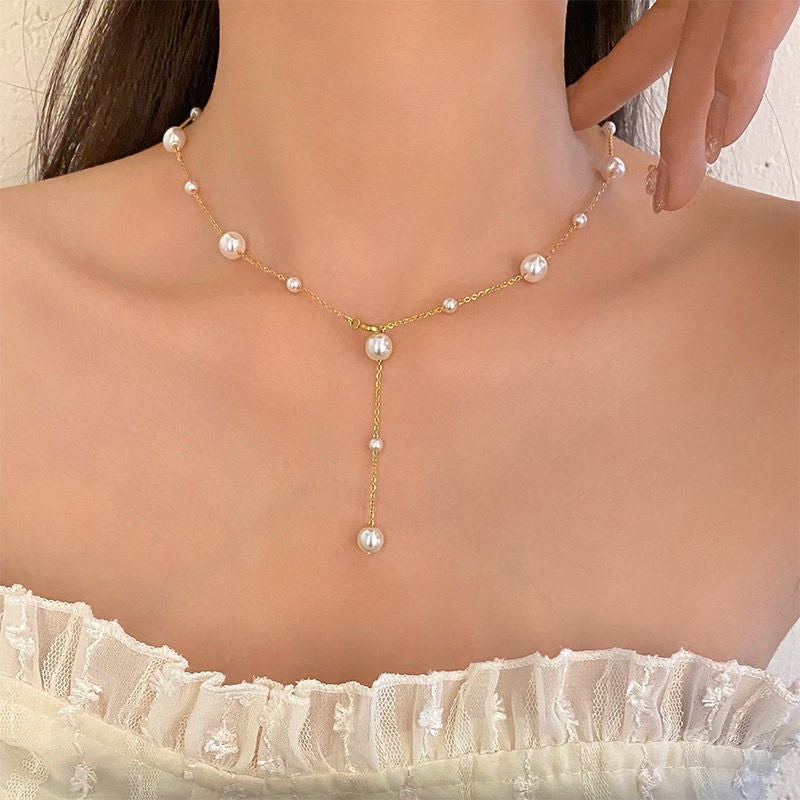 Small and fresh elegant collarbone chain