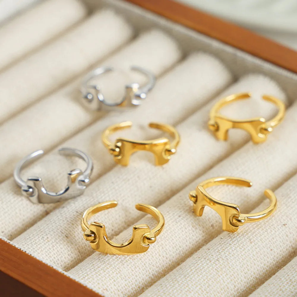 Gold-Plated Irregular Open Ring