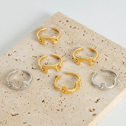Gold-Plated Irregular Open Ring