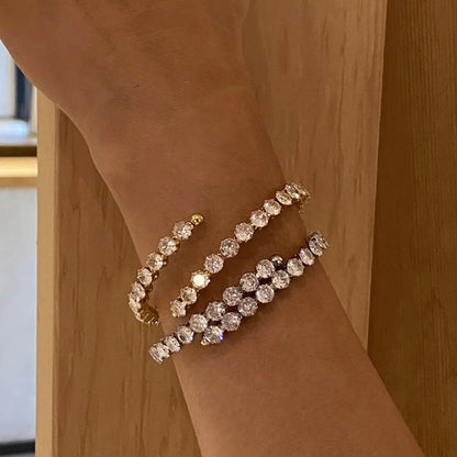 Stainless Steel Inlaid Zircon Bracelet