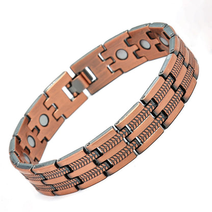 Retro antique copper magnetic bracelet