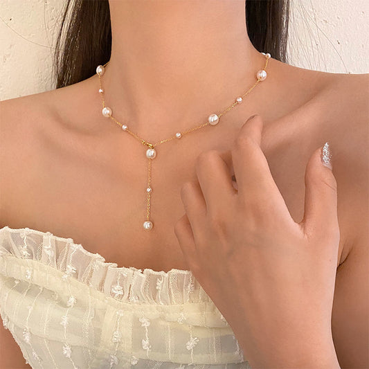 Small and fresh elegant collarbone chain