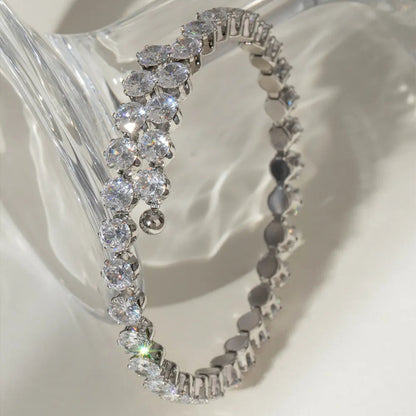Stainless Steel Inlaid Zircon Bracelet