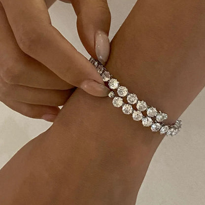 Stainless Steel Inlaid Zircon Bracelet