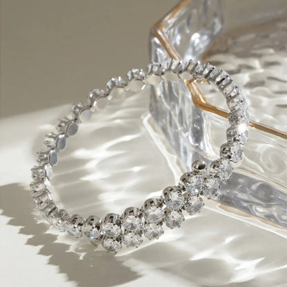 Stainless Steel Inlaid Zircon Bracelet