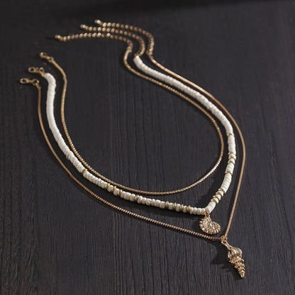 Men's Summer Coconut Shell Beaded Shell Necklace
